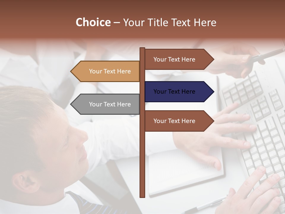Adult Explaining Businesspeople PowerPoint Template