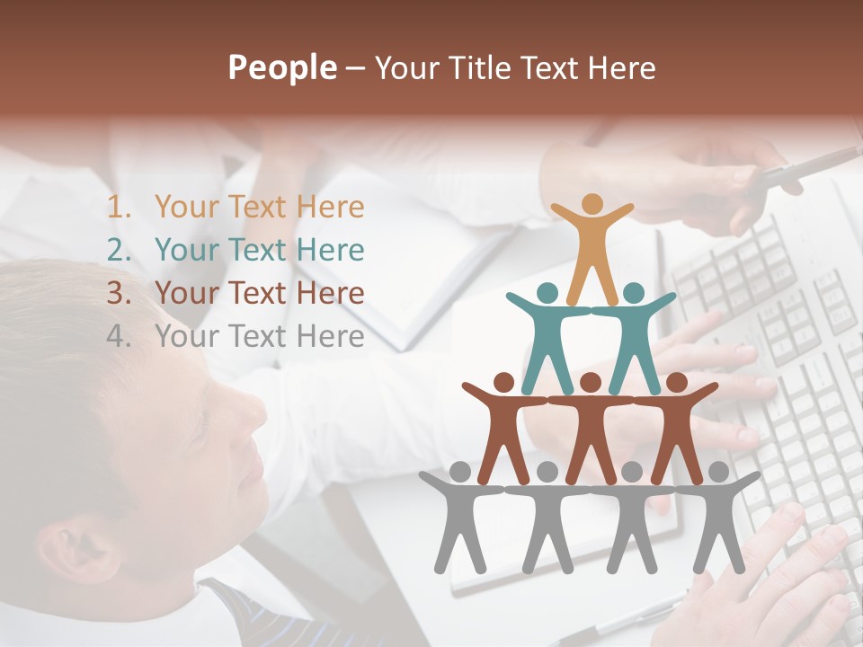 Adult Explaining Businesspeople PowerPoint Template