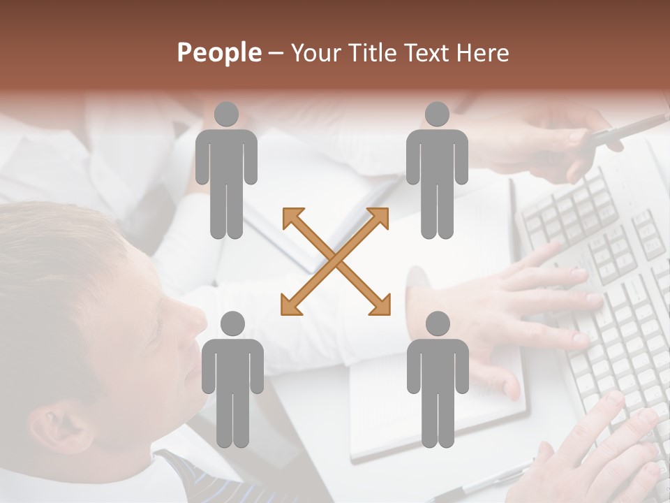 Adult Explaining Businesspeople PowerPoint Template
