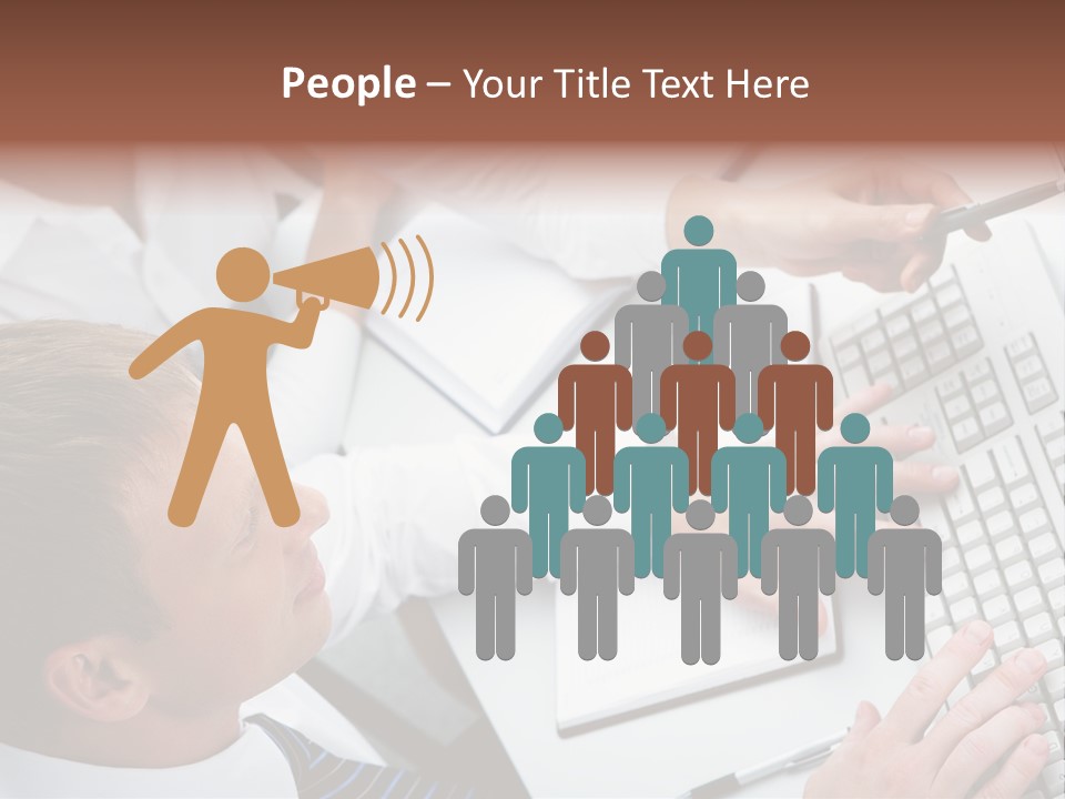 Adult Explaining Businesspeople PowerPoint Template