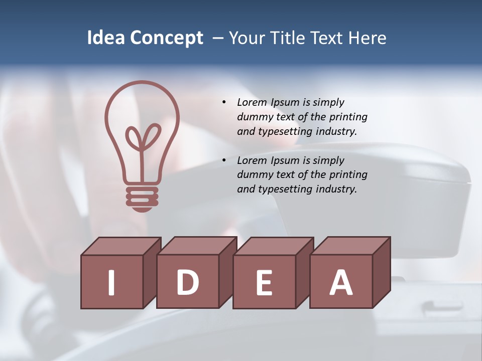Reception Cable Workplace PowerPoint Template