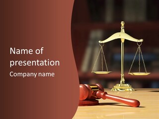 Measurement Attorney Courtroom PowerPoint Template