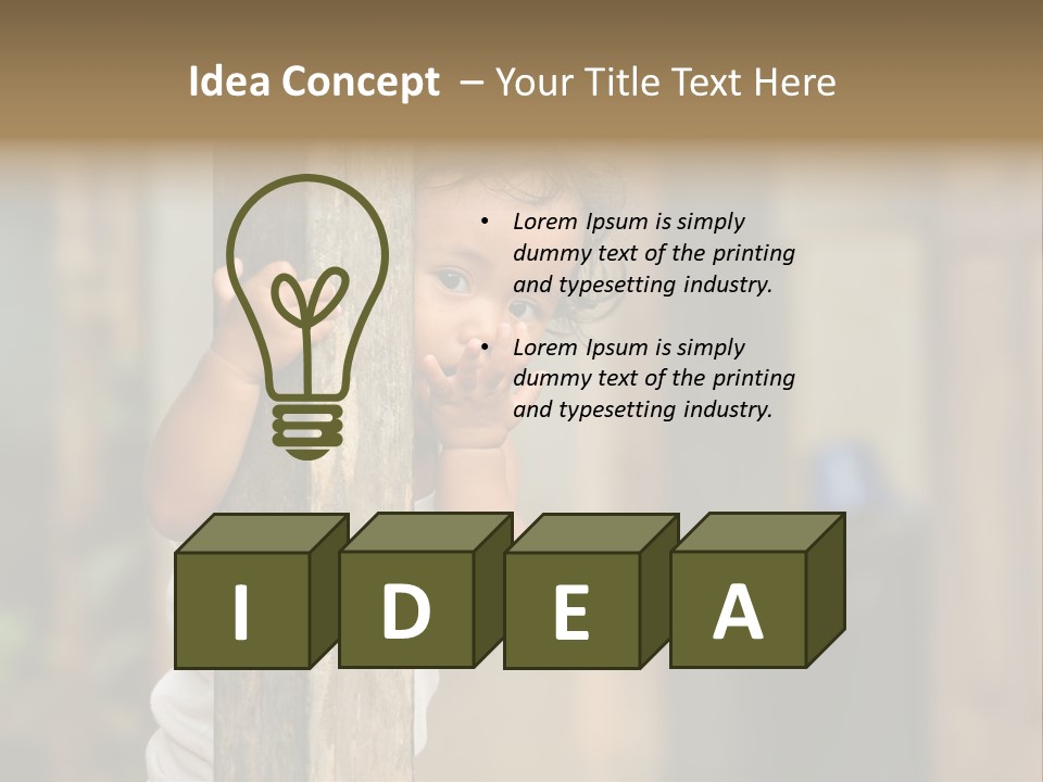 Face Girl Expression PowerPoint Template