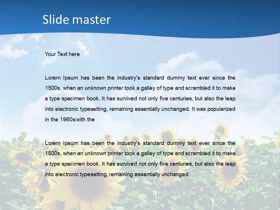 Flower Sunny Agriculture PowerPoint Template