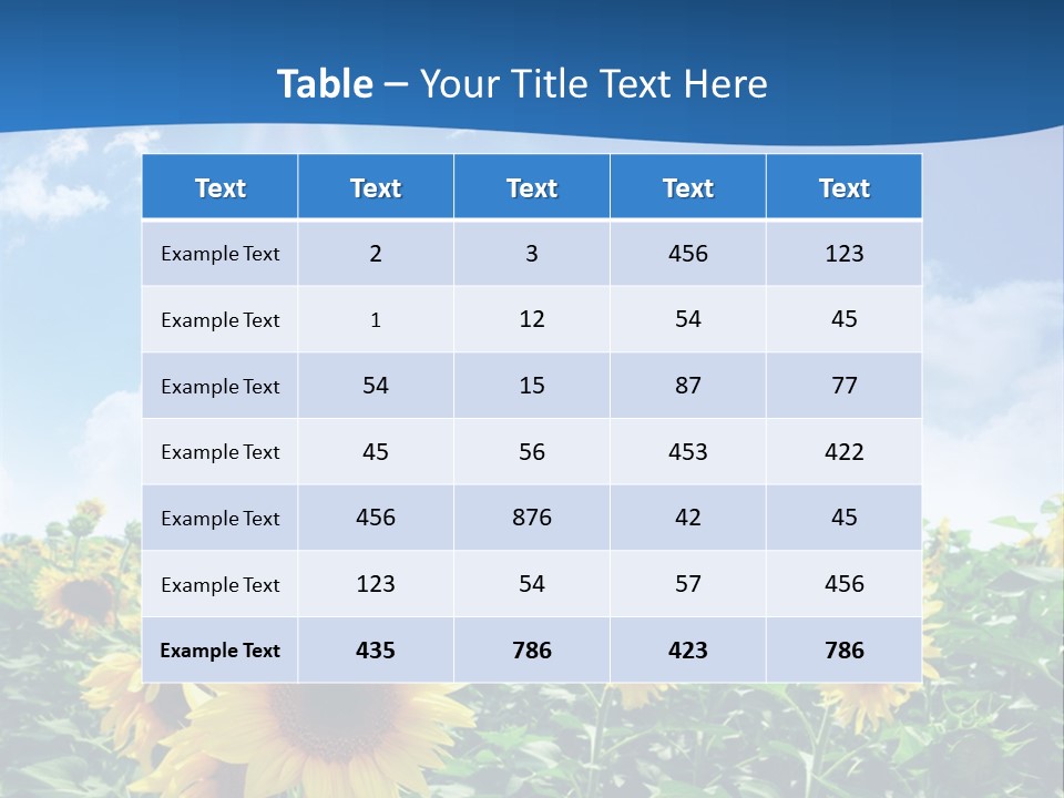 Flower Sunny Agriculture PowerPoint Template