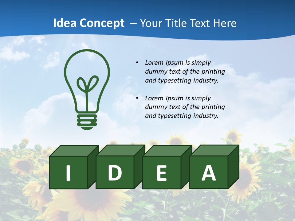 Flower Sunny Agriculture PowerPoint Template