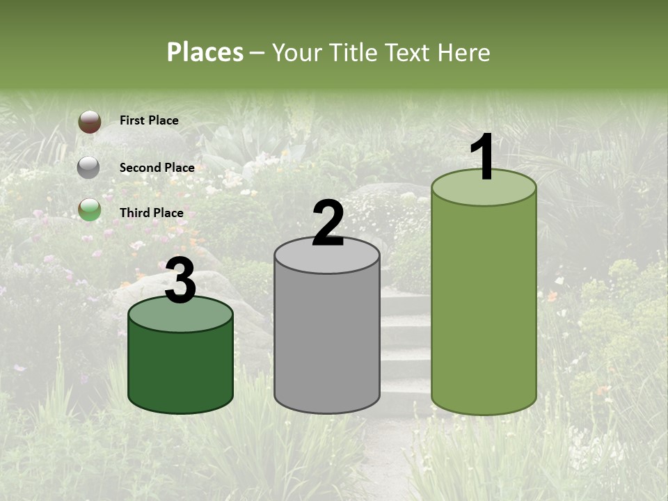 English Gardening Green PowerPoint Template
