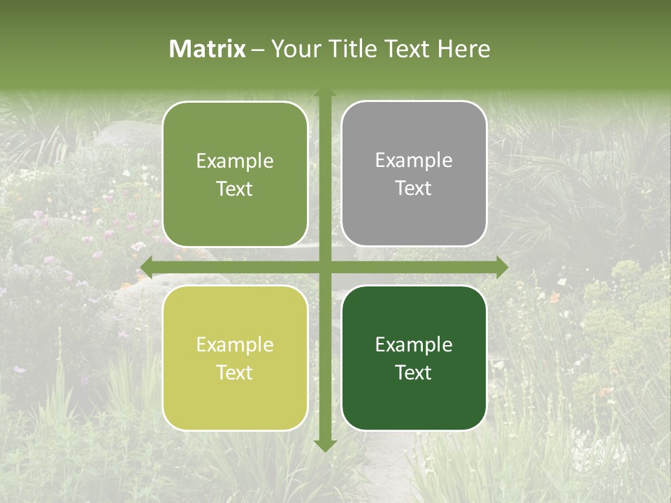 English Gardening Green PowerPoint Template