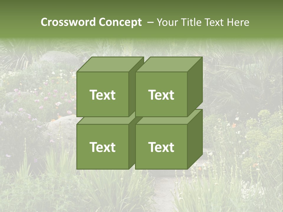 English Gardening Green PowerPoint Template