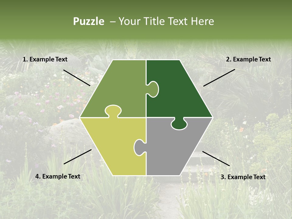 English Gardening Green PowerPoint Template