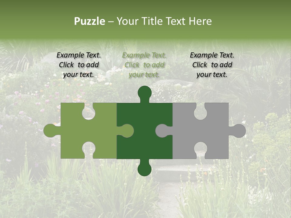 English Gardening Green PowerPoint Template