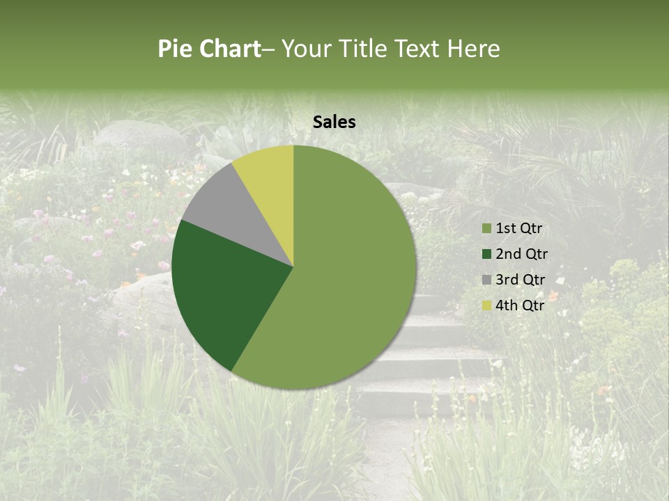 English Gardening Green PowerPoint Template