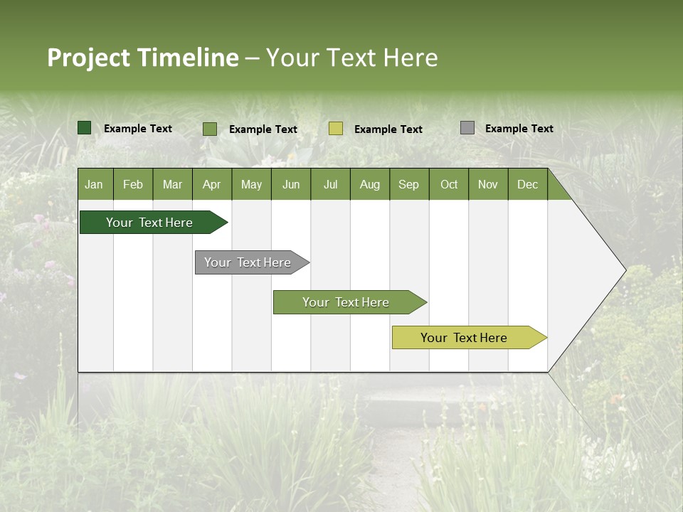 English Gardening Green PowerPoint Template