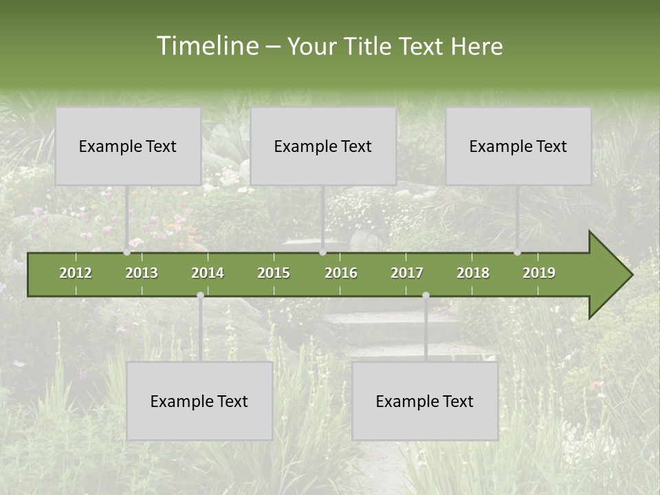 English Gardening Green PowerPoint Template