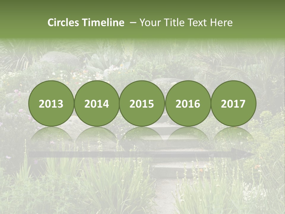 English Gardening Green PowerPoint Template