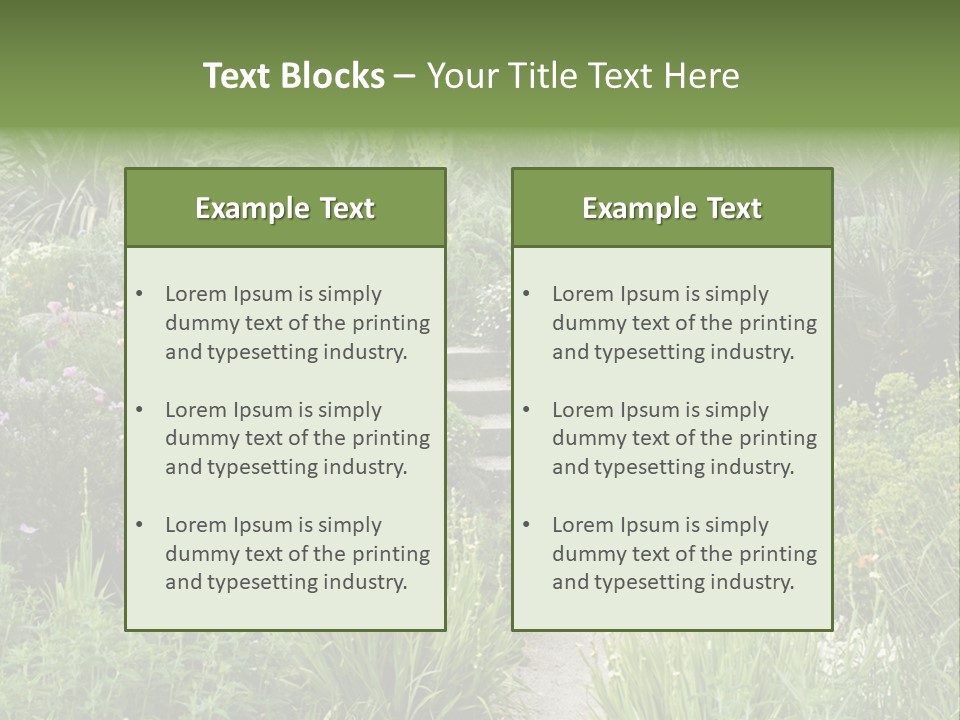 English Gardening Green PowerPoint Template