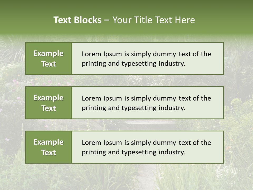 English Gardening Green PowerPoint Template