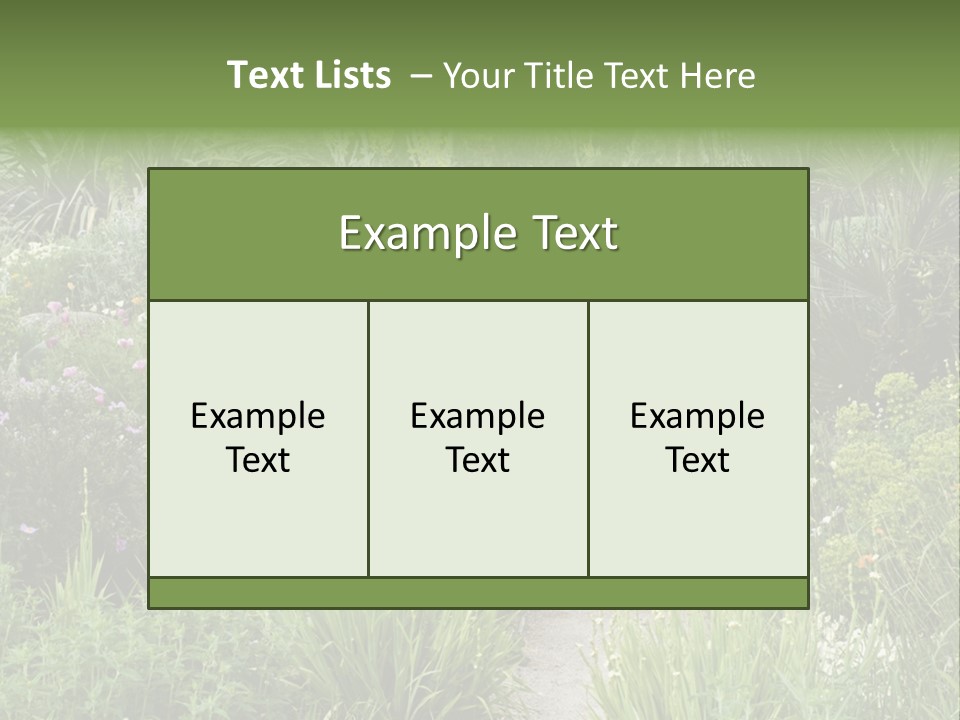 English Gardening Green PowerPoint Template