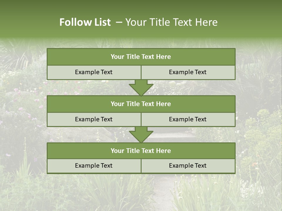 English Gardening Green PowerPoint Template
