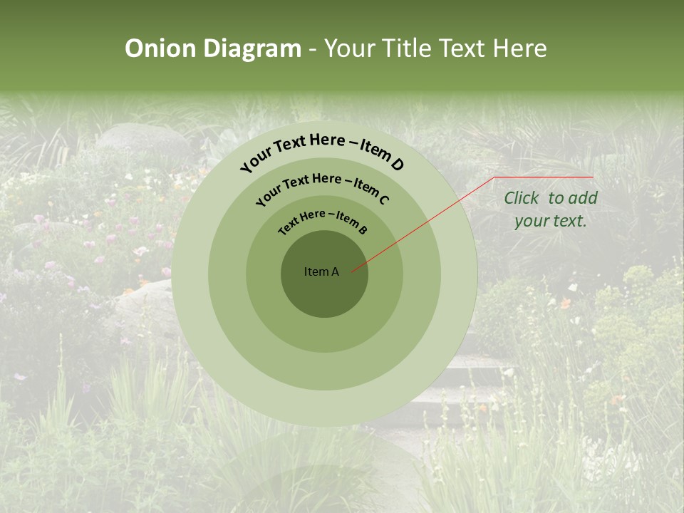 English Gardening Green PowerPoint Template