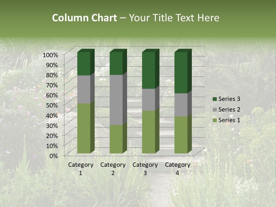 English Gardening Green PowerPoint Template