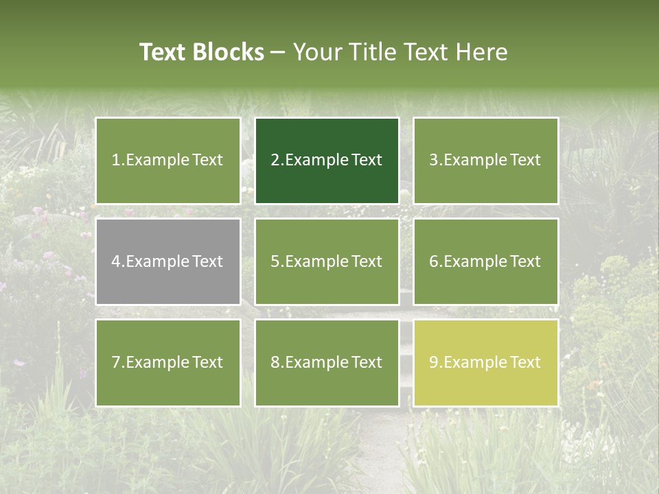 English Gardening Green PowerPoint Template