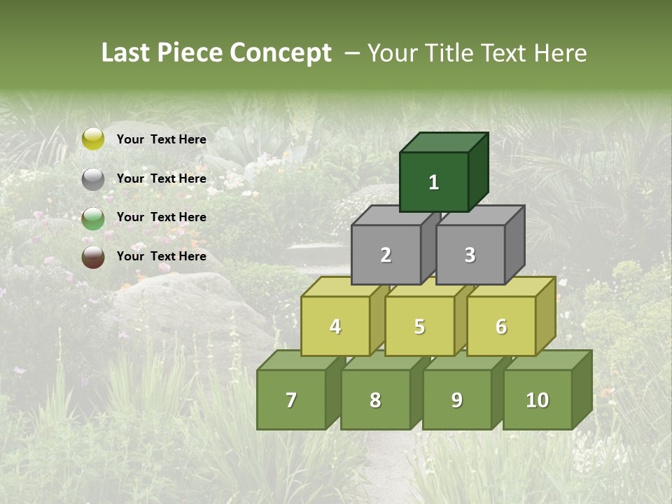 English Gardening Green PowerPoint Template