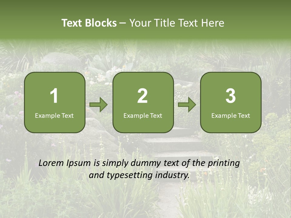 English Gardening Green PowerPoint Template