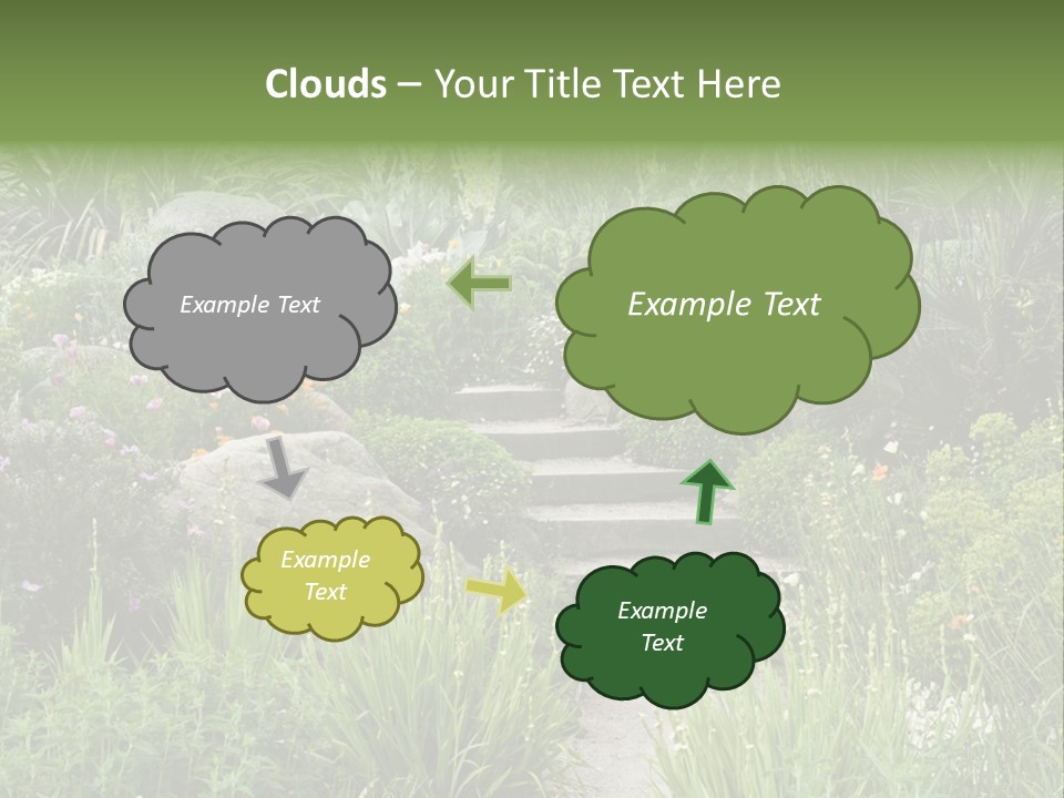 English Gardening Green PowerPoint Template
