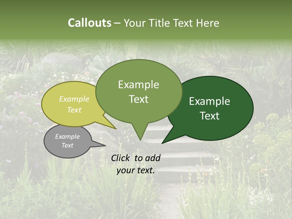 English Gardening Green PowerPoint Template