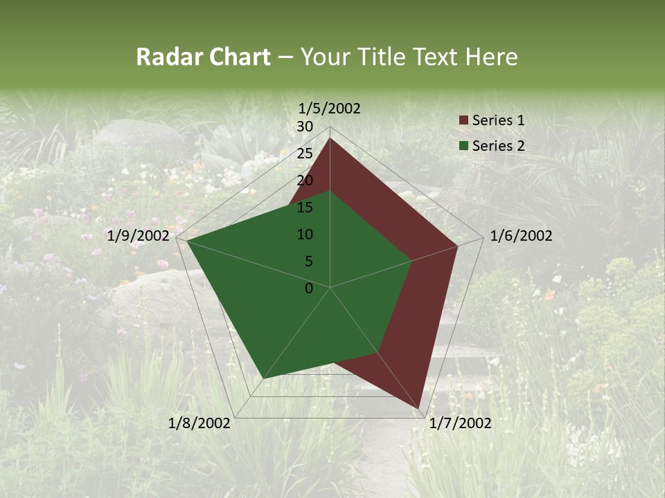 English Gardening Green PowerPoint Template