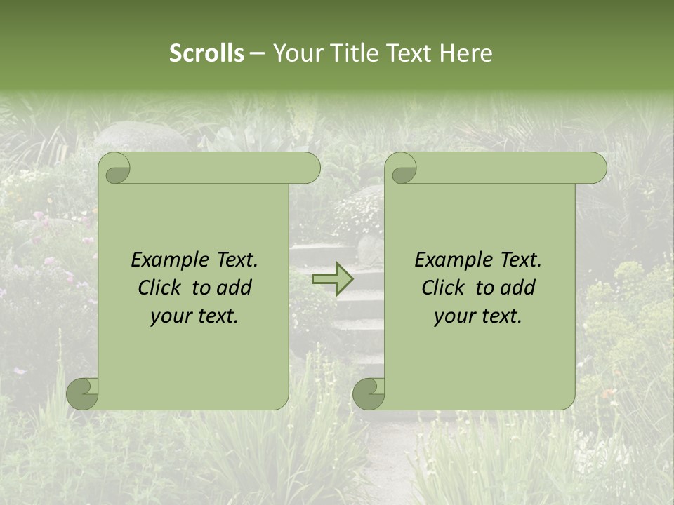 English Gardening Green PowerPoint Template