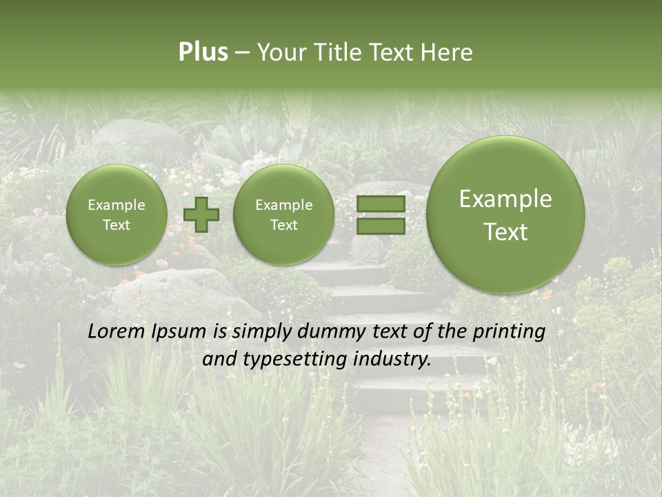 English Gardening Green PowerPoint Template