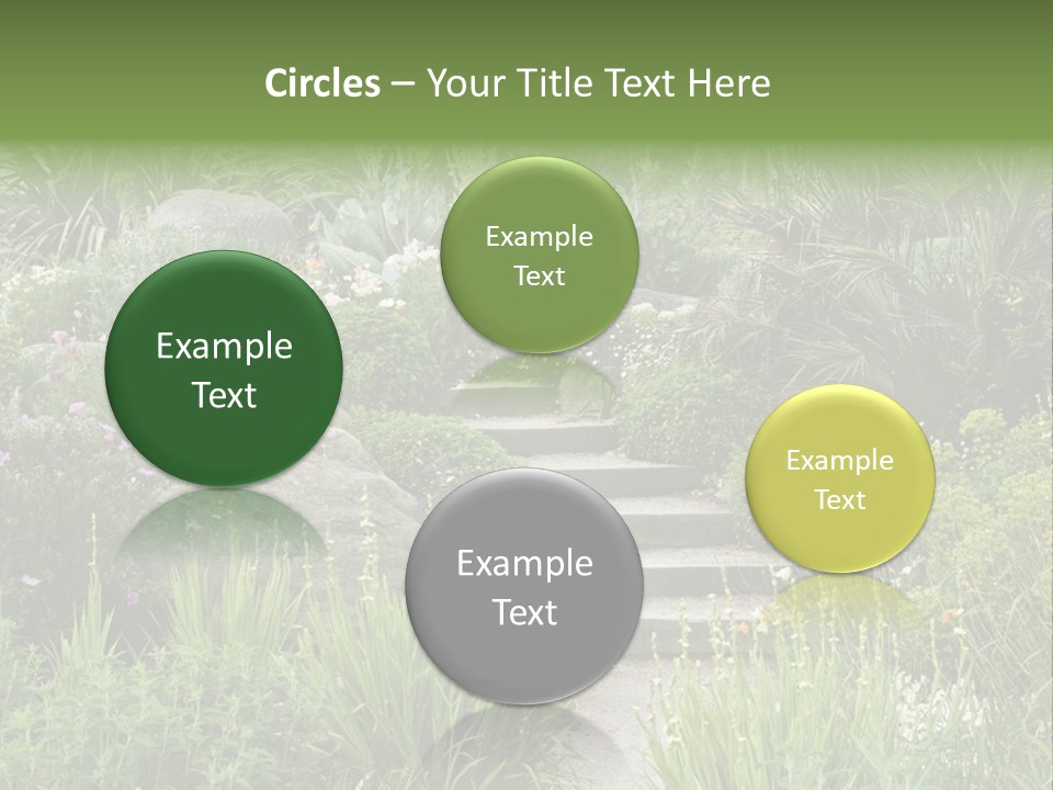 English Gardening Green PowerPoint Template