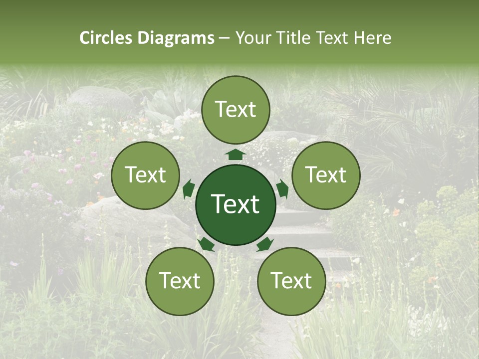 English Gardening Green PowerPoint Template