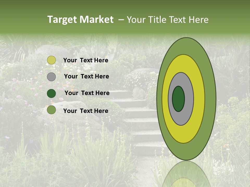 English Gardening Green PowerPoint Template