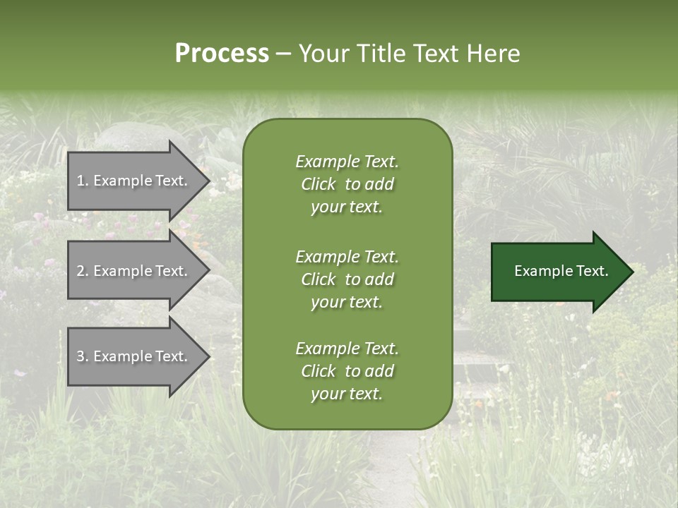 English Gardening Green PowerPoint Template