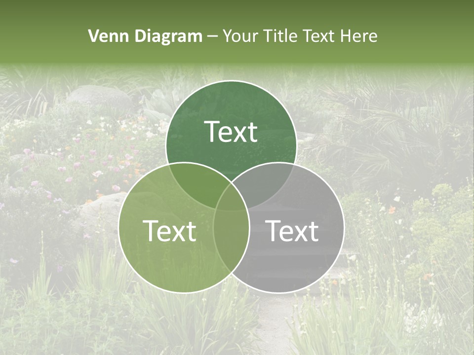English Gardening Green PowerPoint Template