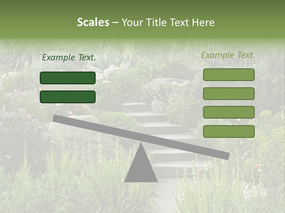 English Gardening Green PowerPoint Template