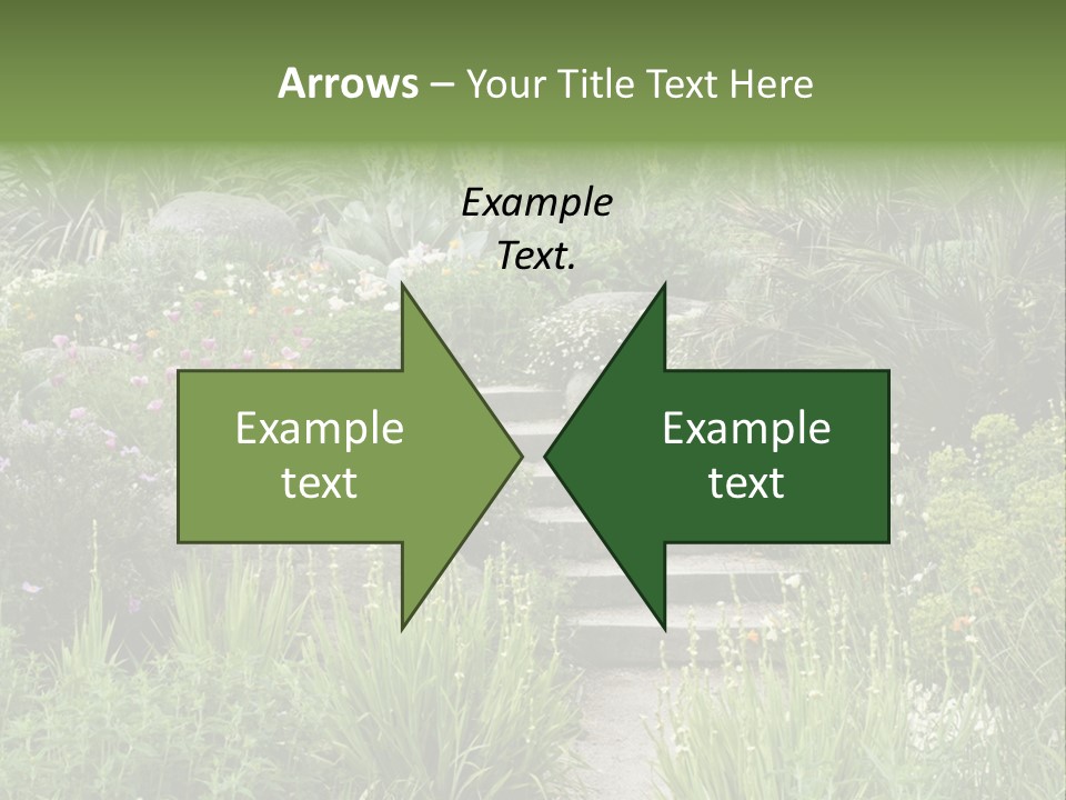 English Gardening Green PowerPoint Template
