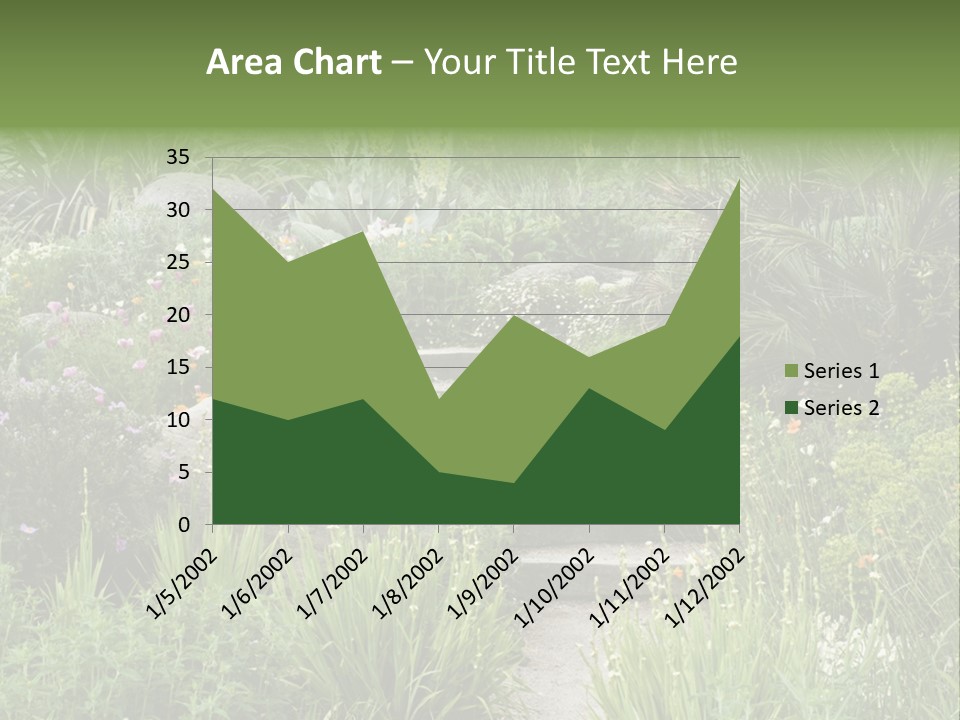 English Gardening Green PowerPoint Template