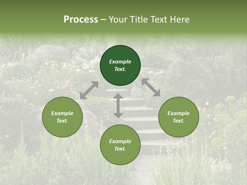 English Gardening Green PowerPoint Template
