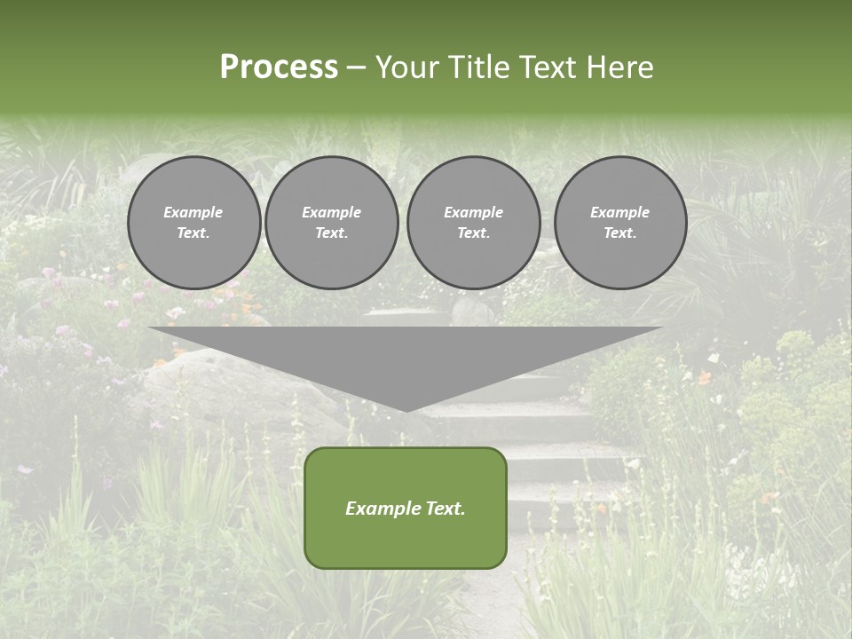 English Gardening Green PowerPoint Template