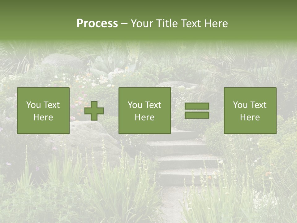 English Gardening Green PowerPoint Template