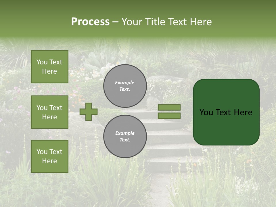 English Gardening Green PowerPoint Template