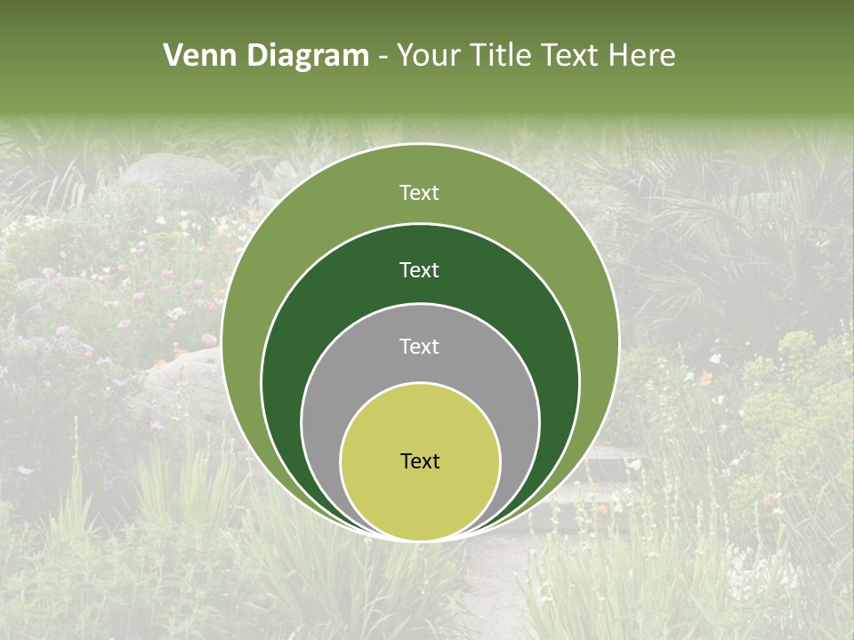 English Gardening Green PowerPoint Template