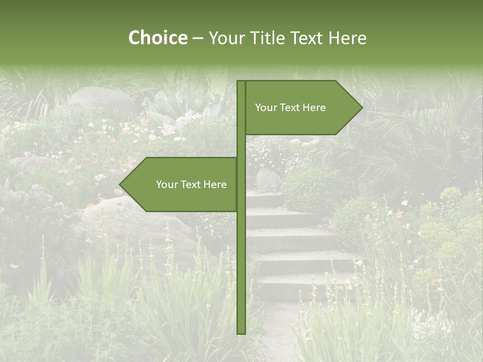 English Gardening Green PowerPoint Template