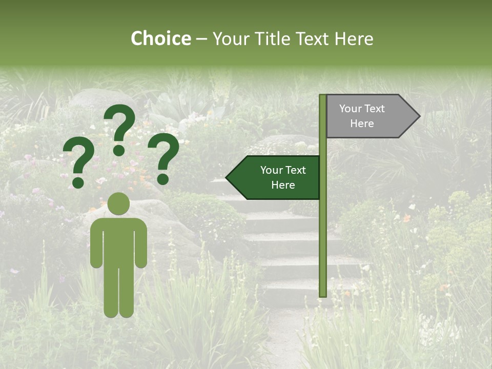 English Gardening Green PowerPoint Template