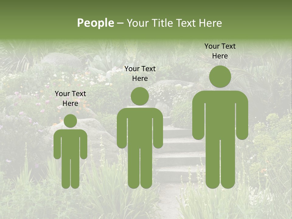 English Gardening Green PowerPoint Template