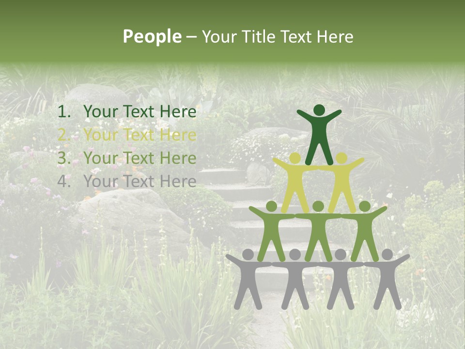 English Gardening Green PowerPoint Template